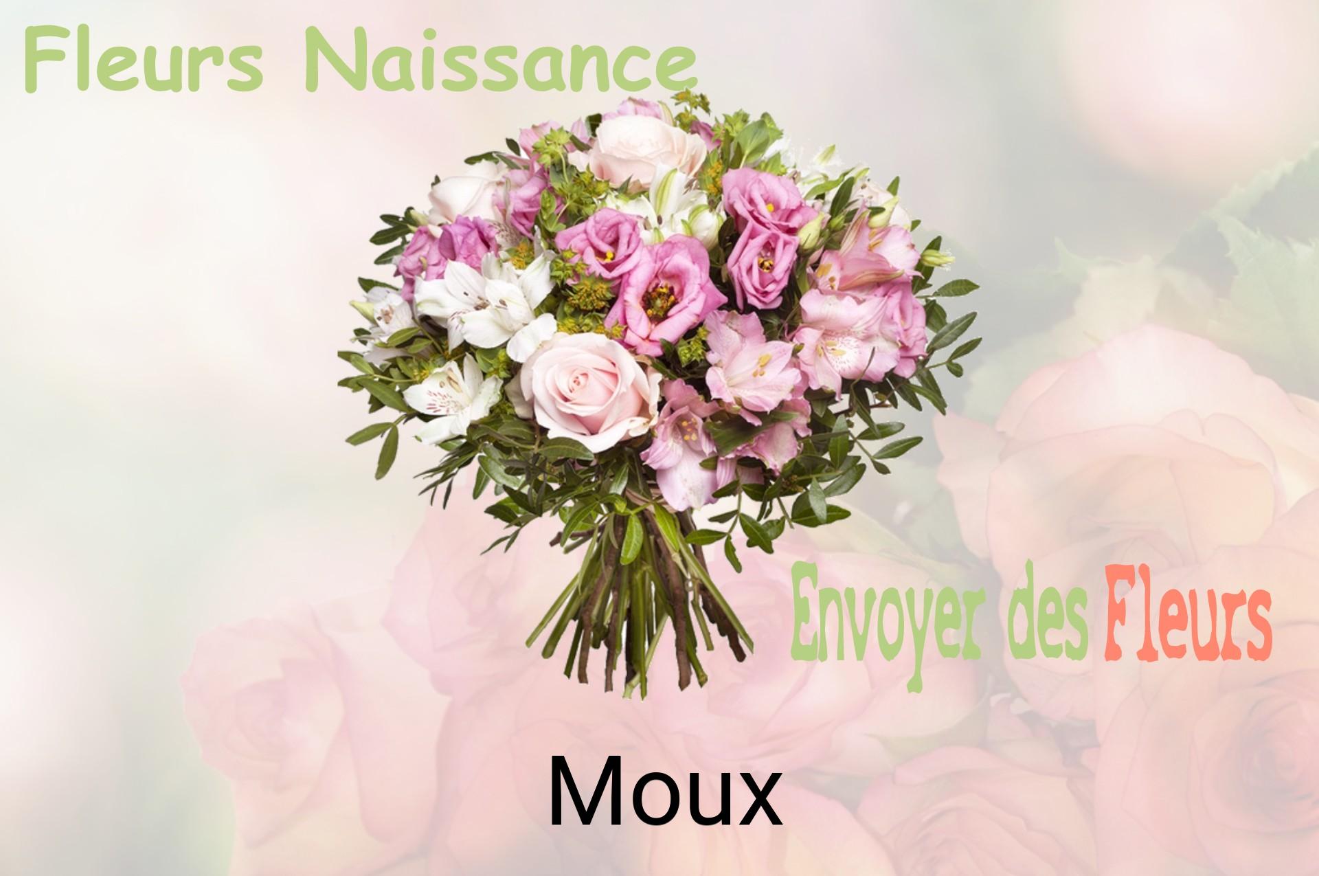 Bouquet de fleurs de naissance livré à Moux