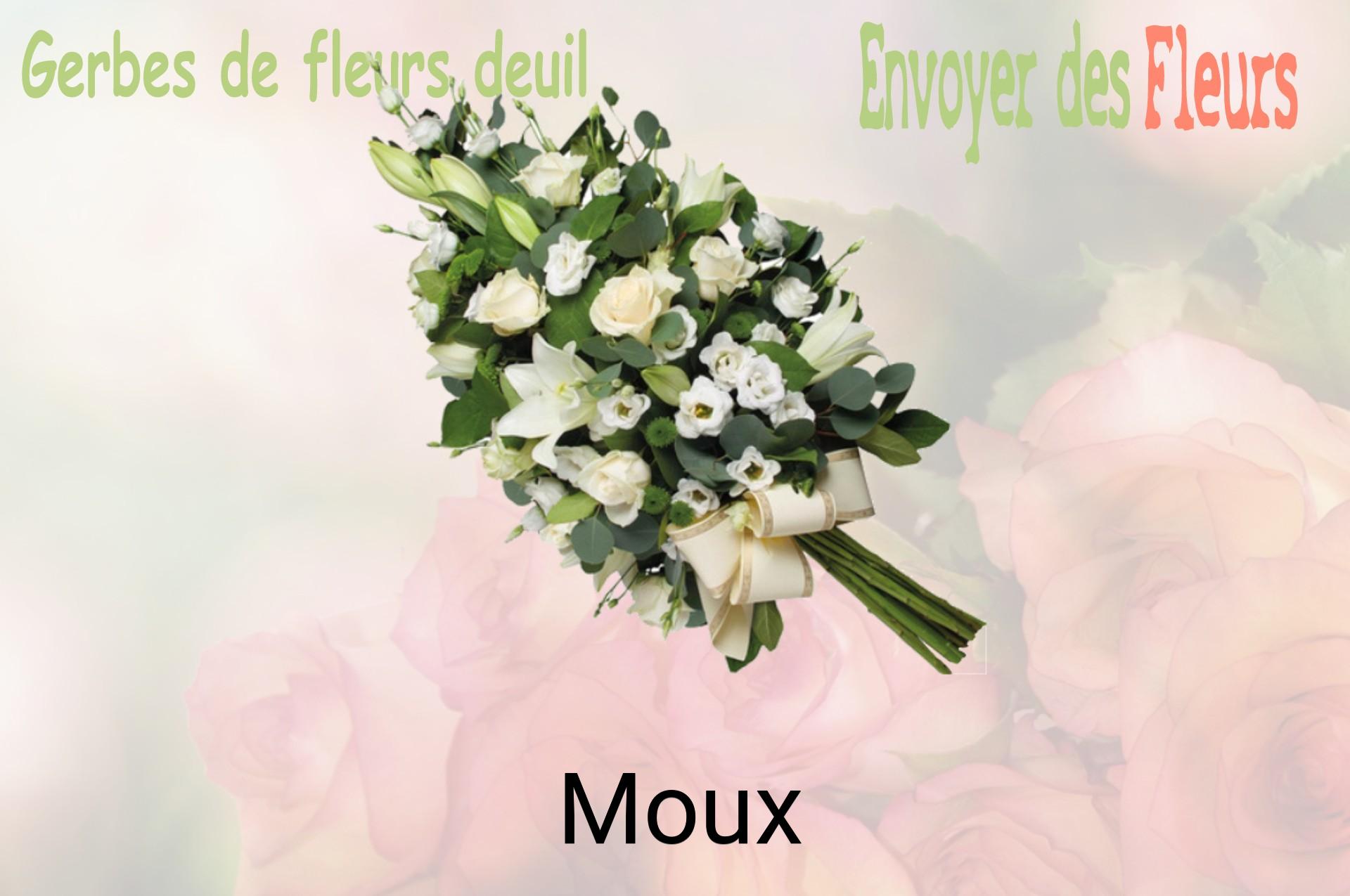 Gerbe de fleurs de deuil livrée à Moux